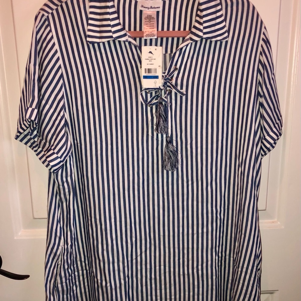 Tommy Bahama Women’s Beach Pool Dress Stripe XL